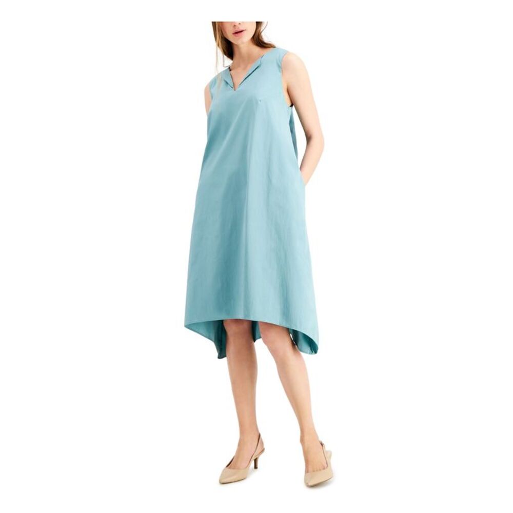 alfani green dress Alfani Emerald Green Mixed Media Midi Dress S